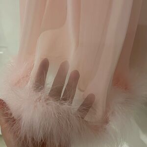 Mesh Nighty with Feather Detail